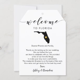 Florida Bröllop Welcome Märkre, Brev Itinerary