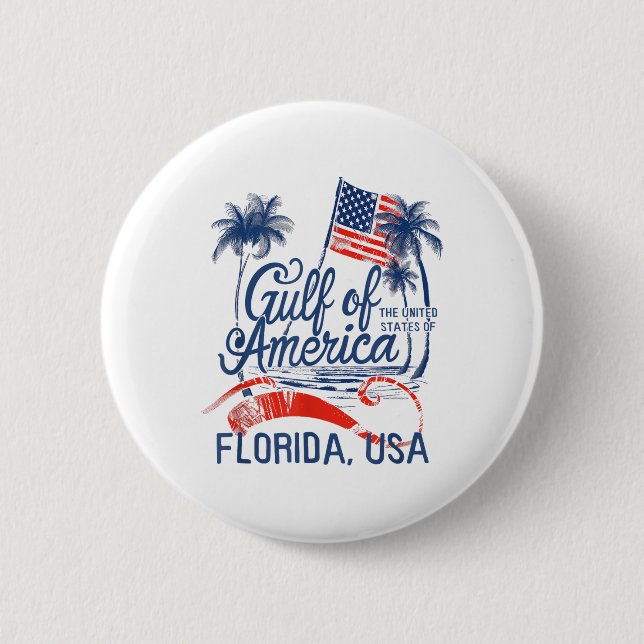 Florida Bukt Kusten Amerika Funny Donald Trump U Knapp (Framsida)