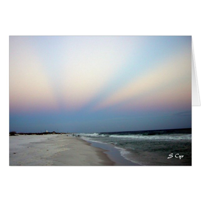 Florida Bukt Kusten Sunset Hälsningskort (Framsidan Horizontal)