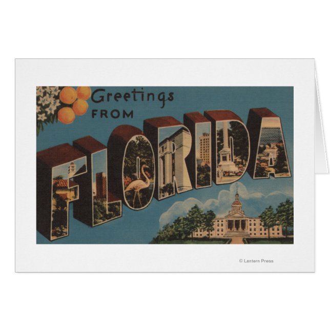 Florida (Capital Byggnad) - Stora Brev Hälsningskort (Framsidan Horizontal)