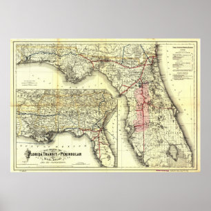 Florida Central och Peninsular Railroad Poster
