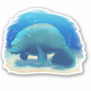 Florida Charity Manatee Sticker Klistermärken