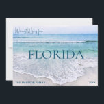 FLORIDA CHRISTMAS CARD | BEACH THEMED HELGDAG CARD JULKORT<br><div class="desc">Varm Önskemål som sänts från Florida (eller ditt favoritbeachy ställe)! Hälsning för helgdagarna från havets älskare överallt! Detta årskort för vinkara strandar i Florida Bukt i Kusten i granater av teal, akvarier och marin och havets blått är viskigt och perfekt för en tropisk jul eller för att dela semesterminnen. Anpassa...</div>