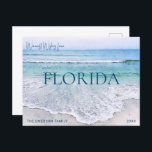 FLORIDA CHRISTMAS CARD | BEACH THEMED POSTCARD HELG VYKORT<br><div class="desc">Varm Önskemål som sänts från Florida (eller ditt favoritbeachy ställe)! Postkort är ett underbart och billigt sätt att hålla kontakten under helgdagarna! Detta årskort för vinkara strandar i Florida Bukt i Kusten i granater av teal, akvarier och marin och havets blått är viskigt och perfekt för en tropisk jul eller...</div>