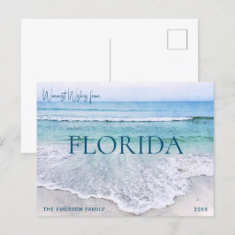 FLORIDA CHRISTMAS CARD | BEACH THEMED POSTCARD HELG VYKORT