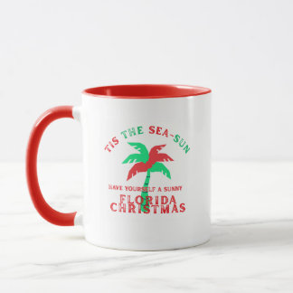 Florida Christmas Coffee Mug - Tis The Sea-Sun Mugg