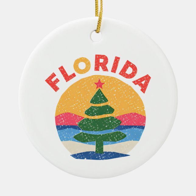 Florida christmas julgransprydnad keramik (Framsidan)