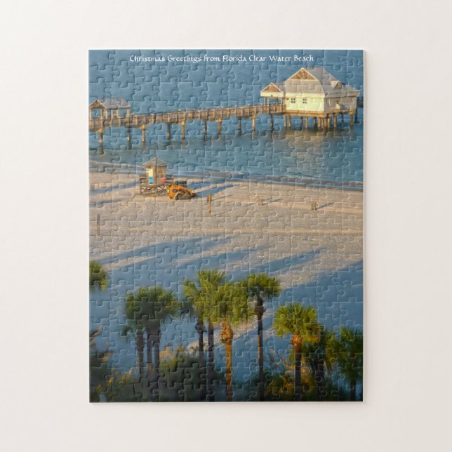 Florida Clear Vatten Beach. Jigszle Puzzle Pussel (Vertikal)