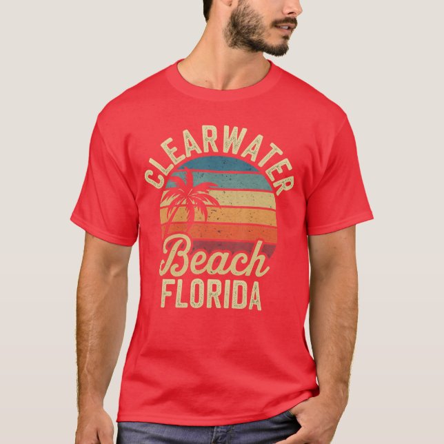 Florida Clear Vatten Beach Vacation Souvenirs Fami T Shirt (Framsida)