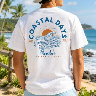 Florida Coastal Days Atlantic Beach-våg T Shirt