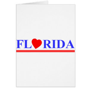 Florida coeur rouge hälsningskort