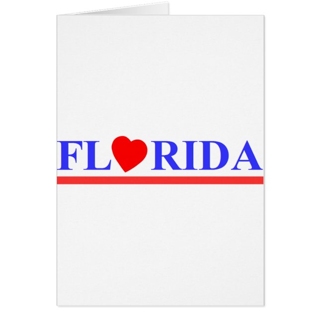 Florida coeur rouge hälsningskort (Framsidan)