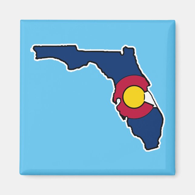 Florida Colorado, flagga Magnet (Framsidan)