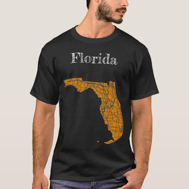 Florida Countyn & Highways T-Shirt (Framsida)
