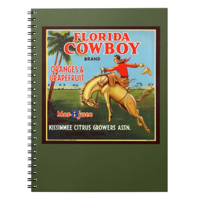 Florida Cowboy Anteckningsbok Med Spiral (Framsidan)