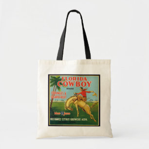 Florida Cowboy Brand Oranges and Grapefruit Label Tygkasse