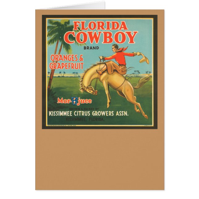 Florida Cowboy Hälsningskort (Framsidan)