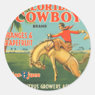 Florida Cowboy Runt Klistermärke