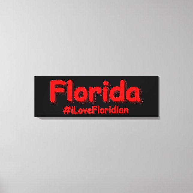 "Florida " Cute Design. Köp nu Canvastryck (Framsida)