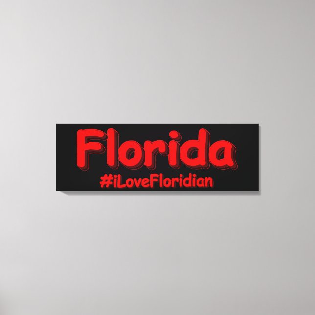 "Florida " Cute Design. Köp nu Canvastryck (Framsida)