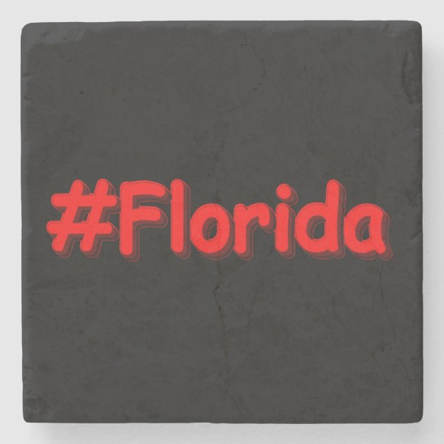 "#Florida " Cute Design. Köp nu Stenunderlägg (Framsidan)