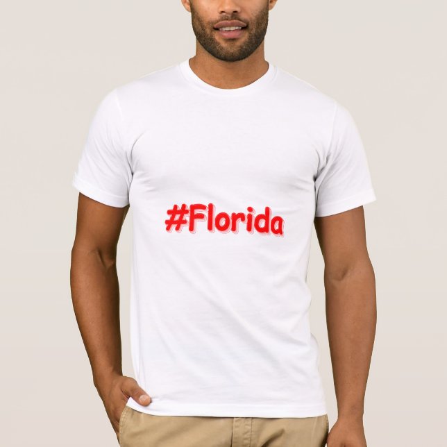 "#Florida " Cute Design. Köp nu T Shirt (Framsida)