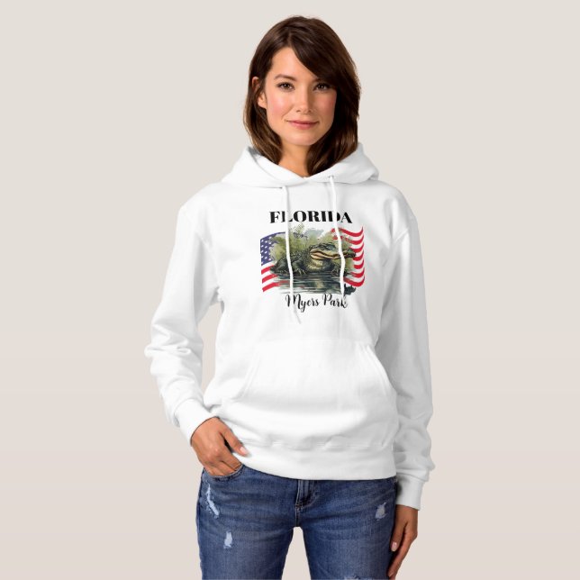 Florida Damtröja med Huva T Shirt (Hel framsida)