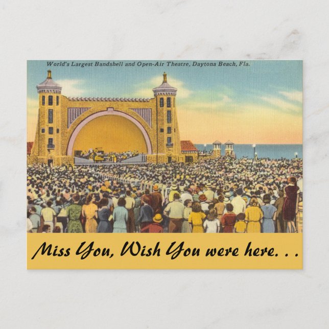 Florida, Daytona Beach Vykort (Framsida)