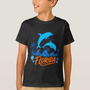 Florida delfiner lekfulla havsvågor design t shirt