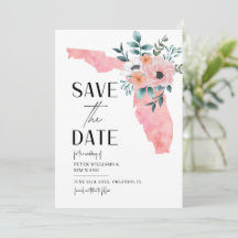 Florida Destination Wedding Watercolor Blommigt