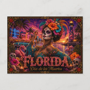 Florida Día de los Muertos Retro Vykort