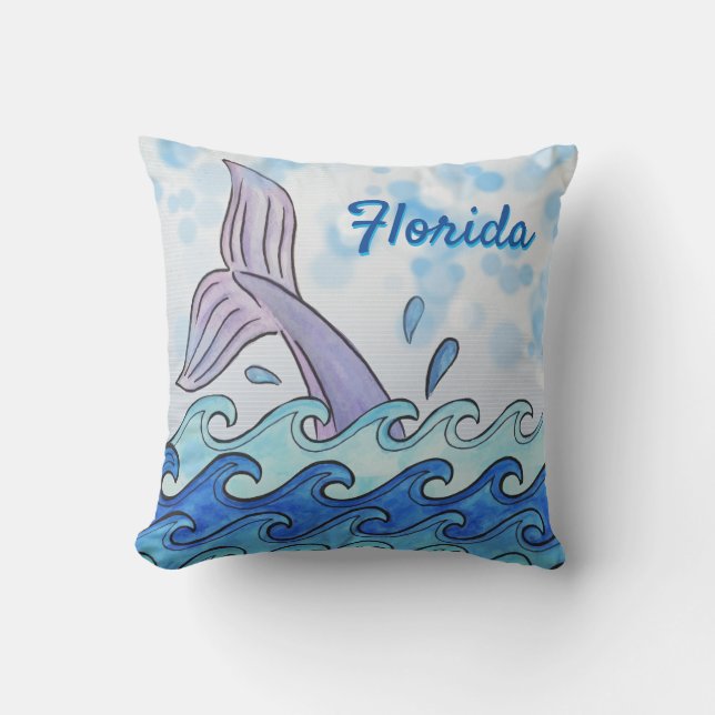 Florida Dolphin Svan Kudde (Framsida)
