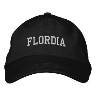 Florida Embroiderade justerbara sockelsvart Broderad Keps