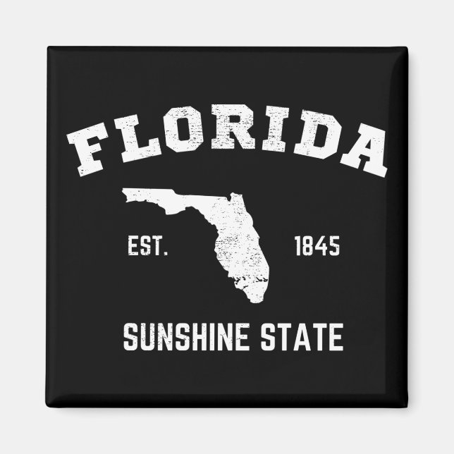 Florida Est 1845 Sunshine State Magnet (Framsidan)