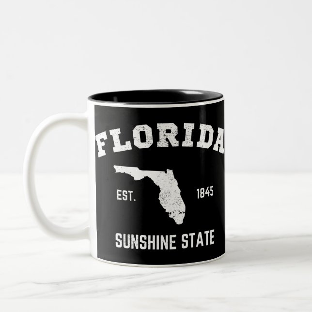 Florida Est 1845 Sunshine State Två-Tonad Mugg (Vänster)