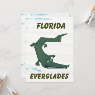 Florida Everglades Alligator-semesterkonst.