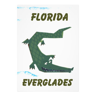 Florida Everglades Alligator-semesterkonst. Fototryck