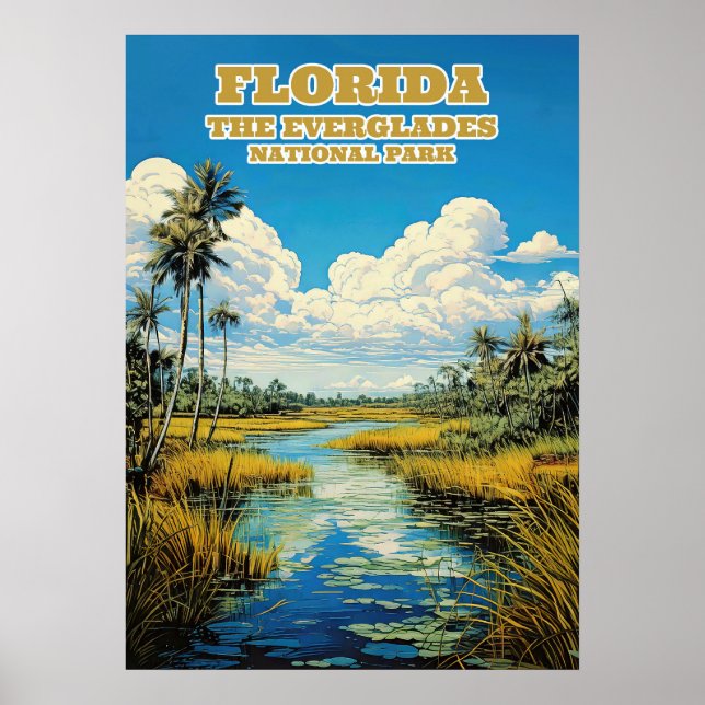 Florida Everglades nationalpark V02 Poster (Framsidan)