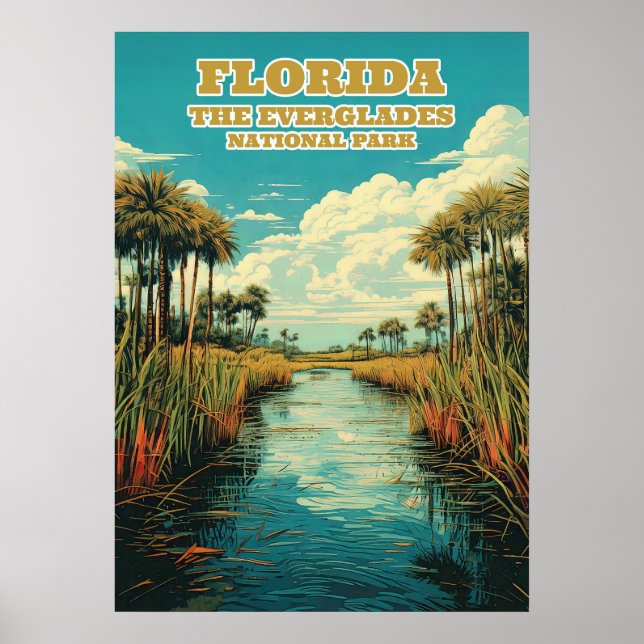 Florida Everglades nationalpark V03 Poster (Framsidan)
