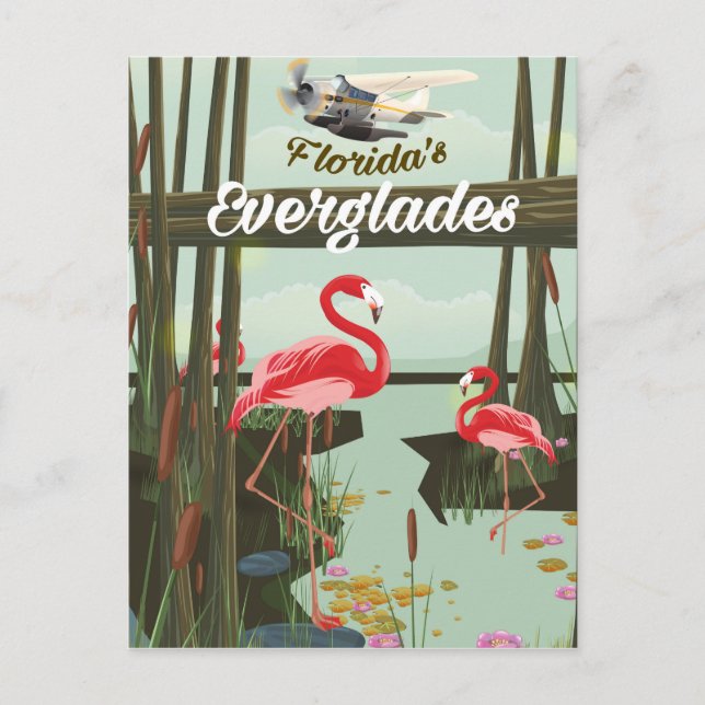 Florida Everglades serieversion av reseinformation Vykort (Framsida)