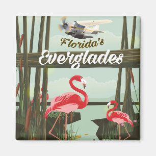 Florida Everglades-tecknadens reseaffisch Magnet