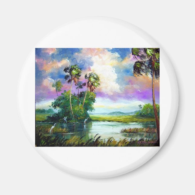 Florida Everglades Vind Magnet (Framsidan)