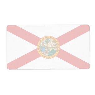 Florida Faint Flagga Shipping Label Fraktsedel