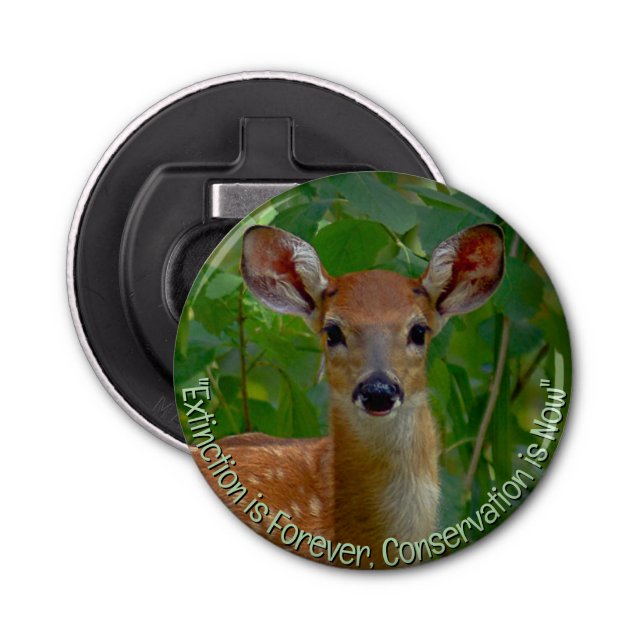"Florida Fawn" Button Bottle-öppnare Flasköppnare (Framsidan)