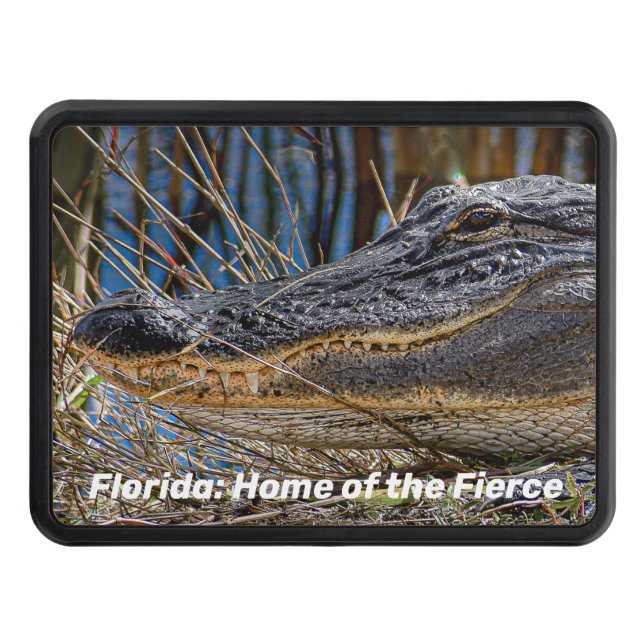 "Florida Fierce" Trailer Hitch Cover Dragkroksskydd (Framsidan)
