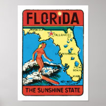 Florida FL Förenta staterna Sunshine State Vintage
