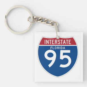 Florida FL I-95 skyddar den Interstate huvudvägen