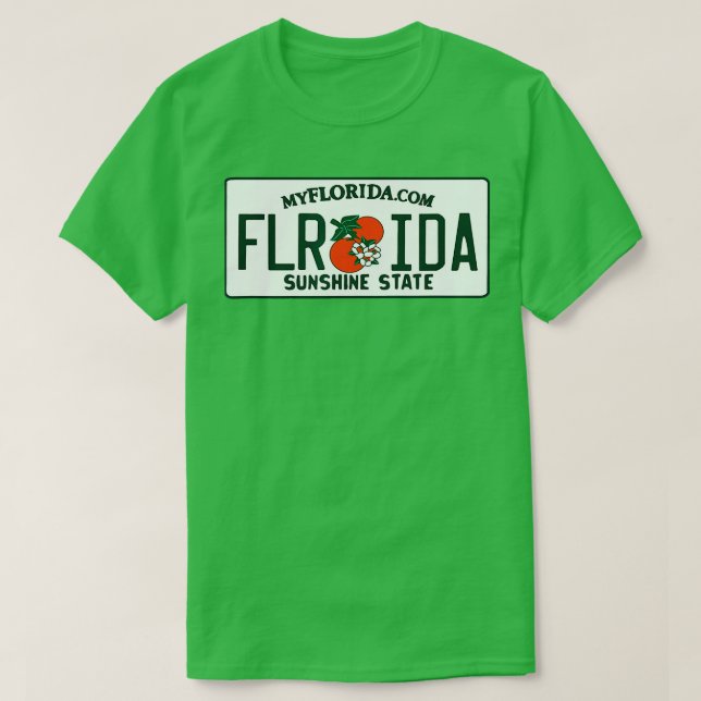 Florida FL License Plate Classic T Shirt (Design framsida)
