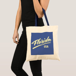 Florida FL State Sunshine Tote Bag Tygkasse