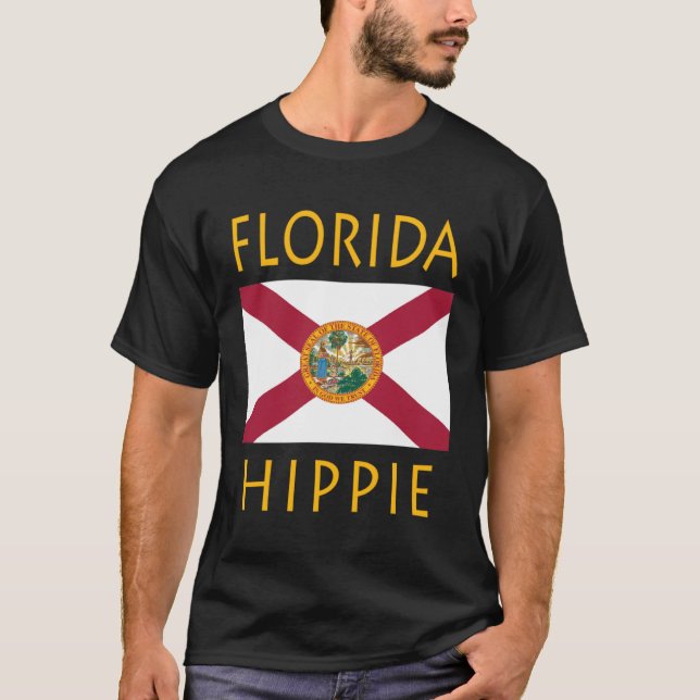 Florida Flag Hippie T Shirt (Framsida)